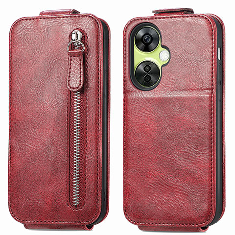 Funda de Cuero Flip para OnePlus Nord CE 3 5G Rojo