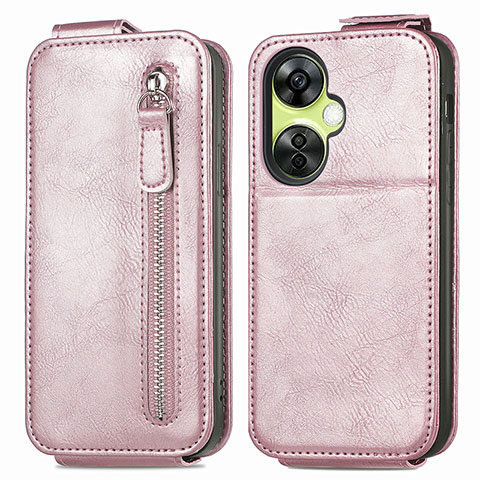 Funda de Cuero Flip para OnePlus Nord N30 5G Oro Rosa