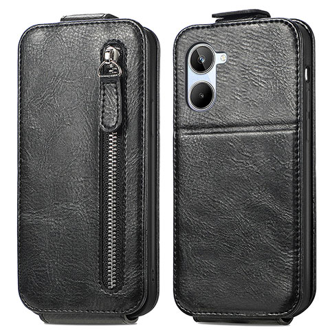 Funda de Cuero Flip para Realme 10 4G Negro