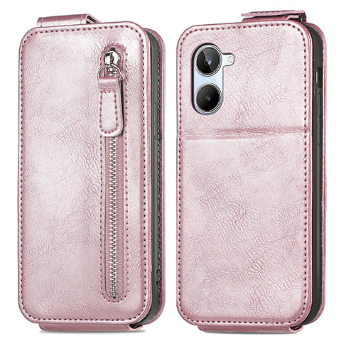 Funda de Cuero Flip para Realme 10 4G Oro Rosa