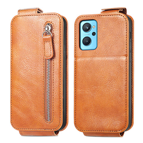 Funda de Cuero Flip para Realme 9i 4G Marron