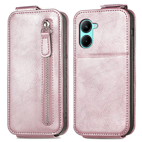 Funda de Cuero Flip para Realme C33 (2023) Oro Rosa