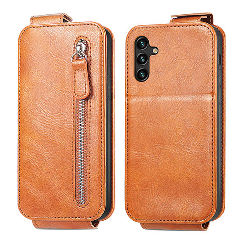 Funda de Cuero Flip para Samsung Galaxy A13 5G Marron