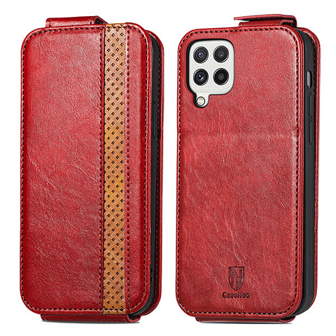 Funda de Cuero Flip para Samsung Galaxy A22 4G Rojo