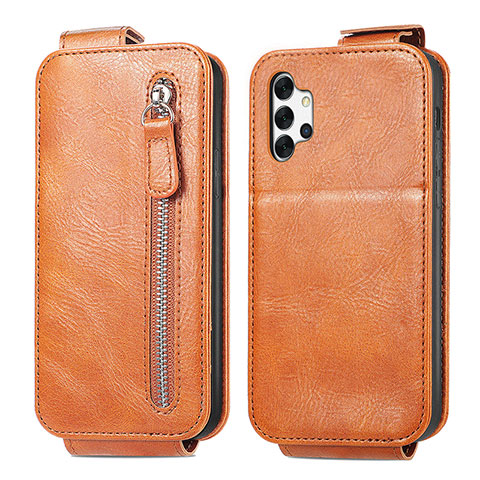 Funda de Cuero Flip para Samsung Galaxy A32 4G Marron