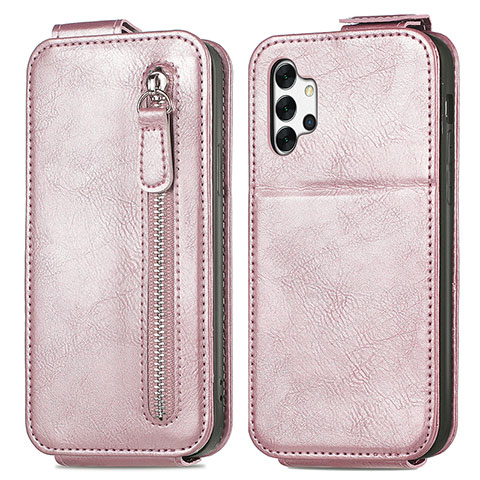 Funda de Cuero Flip para Samsung Galaxy A32 4G Oro Rosa