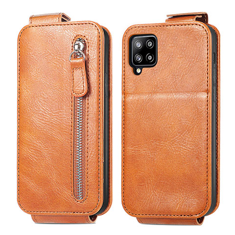 Funda de Cuero Flip para Samsung Galaxy A42 5G Marron