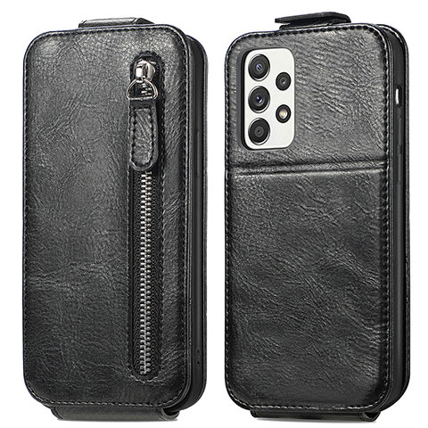 Funda de Cuero Flip para Samsung Galaxy A52 4G Negro