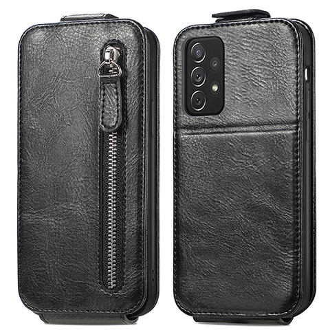 Funda de Cuero Flip para Samsung Galaxy A72 4G Negro