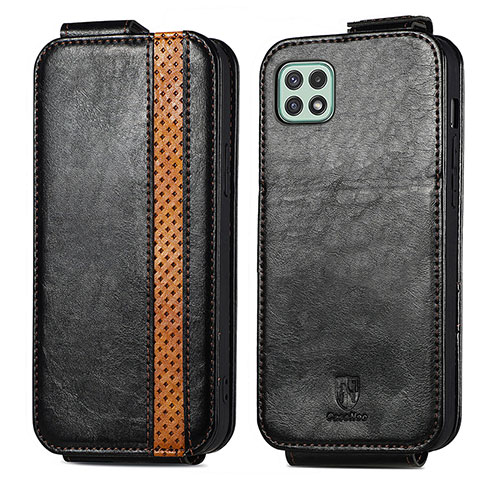 Funda de Cuero Flip para Samsung Galaxy F42 5G Negro