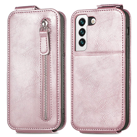 Funda de Cuero Flip para Samsung Galaxy S21 FE 5G Oro Rosa