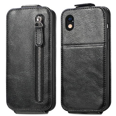 Funda de Cuero Flip para Sony Xperia Ace III SO-53C Negro