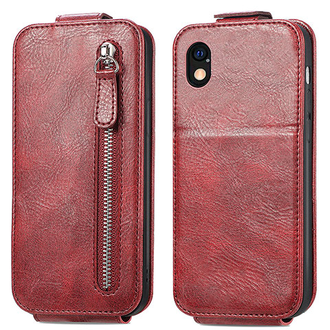 Funda de Cuero Flip para Sony Xperia Ace III SO-53C Rojo