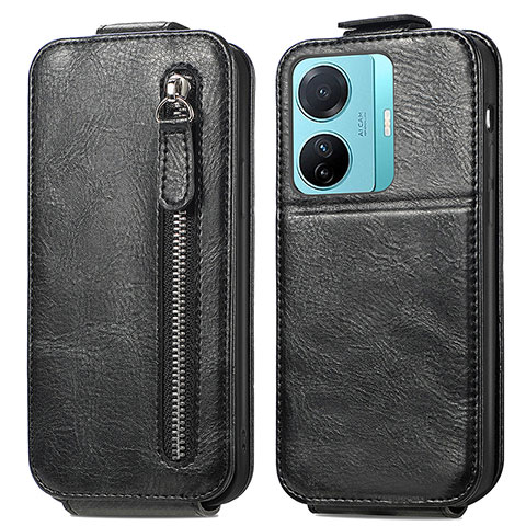 Funda de Cuero Flip para Vivo T1 5G Negro