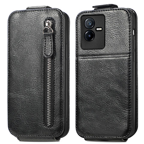 Funda de Cuero Flip para Vivo T2x 5G Negro