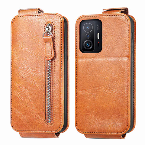 Funda de Cuero Flip para Xiaomi Mi 11T 5G Marron