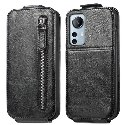 Funda de Cuero Flip para Xiaomi Mi 12 Lite 5G Negro