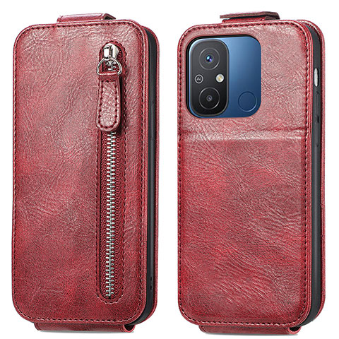 Funda de Cuero Flip para Xiaomi Poco C55 Rojo