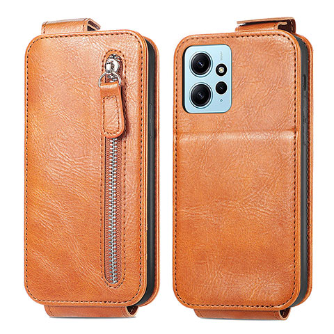 Funda de Cuero Flip para Xiaomi Redmi Note 12 4G Marron