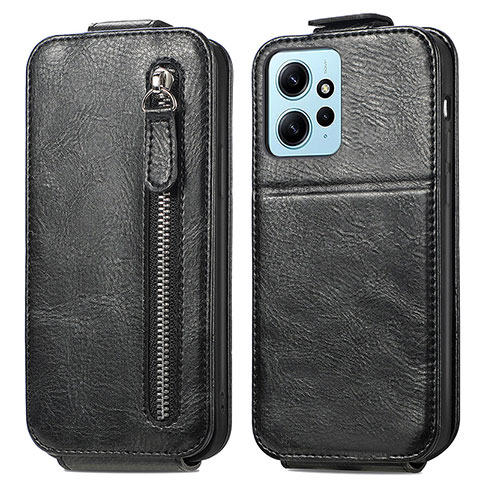 Funda de Cuero Flip para Xiaomi Redmi Note 12 4G Negro