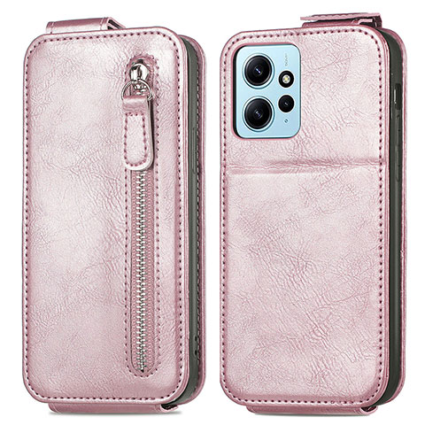 Funda de Cuero Flip para Xiaomi Redmi Note 12 4G Oro Rosa