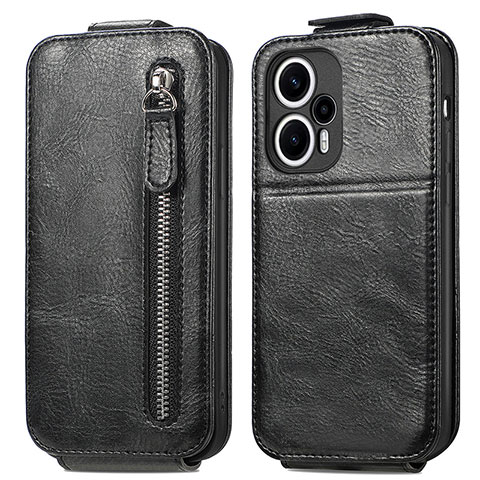 Funda de Cuero Flip para Xiaomi Redmi Note 12 Turbo 5G Negro