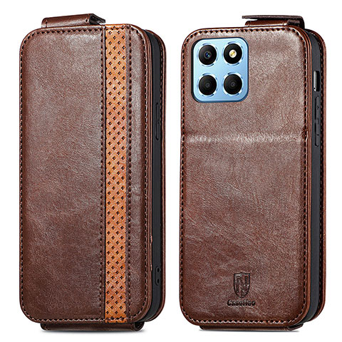 Funda de Cuero Flip S01D para Huawei Honor 70 Lite 5G Marron