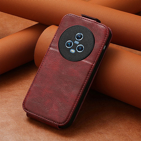 Funda de Cuero Flip S01D para Huawei Honor Magic5 5G Rojo