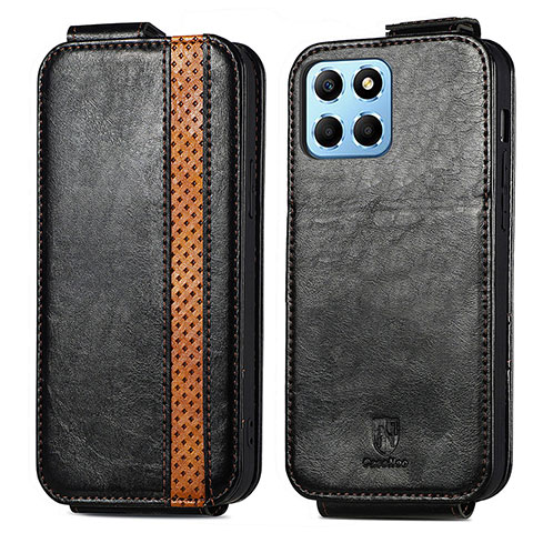 Funda de Cuero Flip S01D para Huawei Honor X6 5G Negro