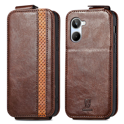 Funda de Cuero Flip S01D para Realme 10 4G Marron