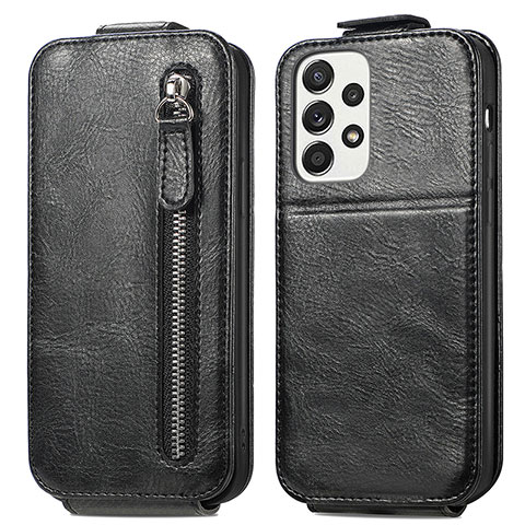 Funda de Cuero Flip S01D para Samsung Galaxy A33 5G Negro