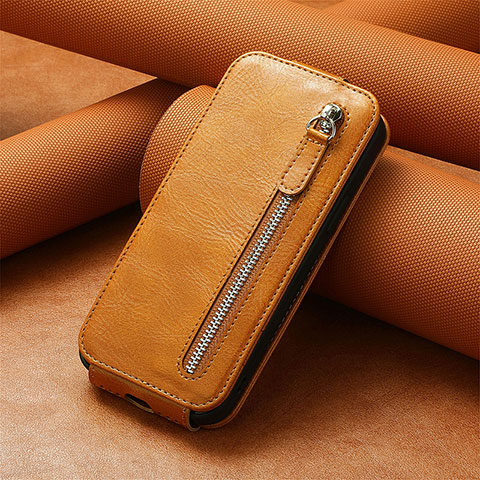 Funda de Cuero Flip S01D para Xiaomi Poco C40 Marron