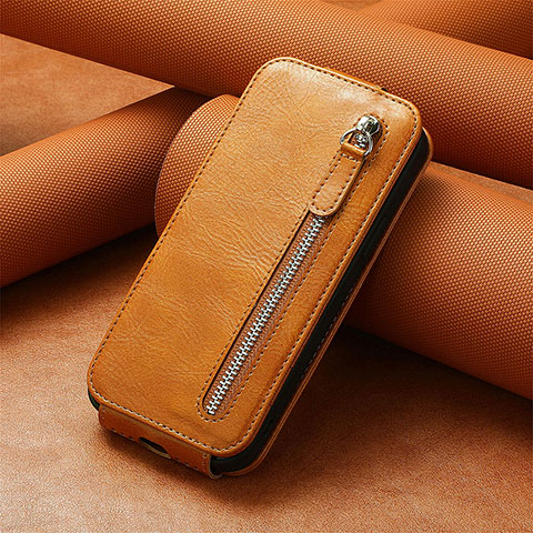 Funda de Cuero Flip S01D para Xiaomi Redmi K50 Ultra 5G Marron