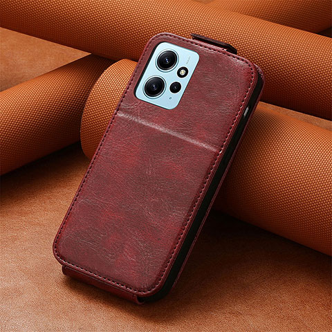 Funda de Cuero Flip S01D para Xiaomi Redmi Note 12 4G Rojo