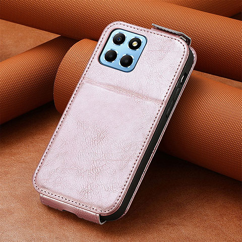 Funda de Cuero Flip S02D para Huawei Honor X6S Oro Rosa