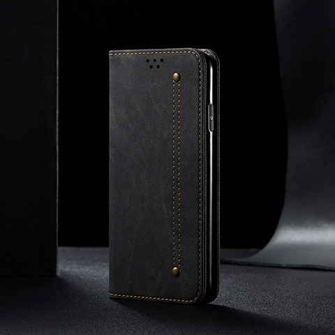 Funda de pano Cartera con Soporte B01S para Samsung Galaxy A21s Negro