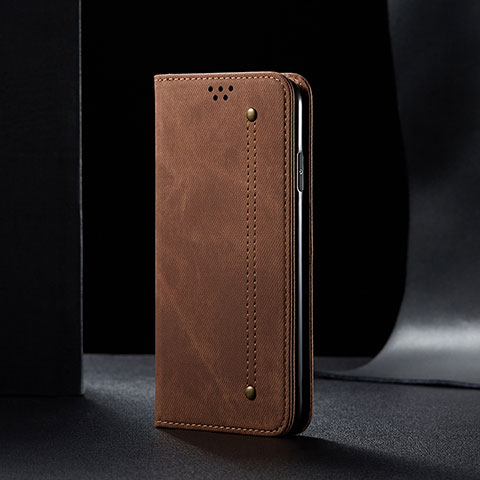 Funda de pano Cartera con Soporte B01S para Samsung Galaxy A22 5G Marron