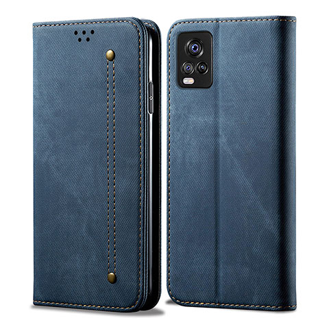 Funda de pano Cartera con Soporte B01S para Vivo V20 (2021) Azul