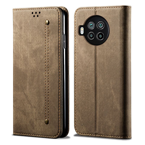 Funda de pano Cartera con Soporte B01S para Xiaomi Mi 10i 5G Caqui