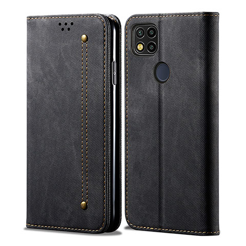 Funda de pano Cartera con Soporte B01S para Xiaomi POCO C31 Negro