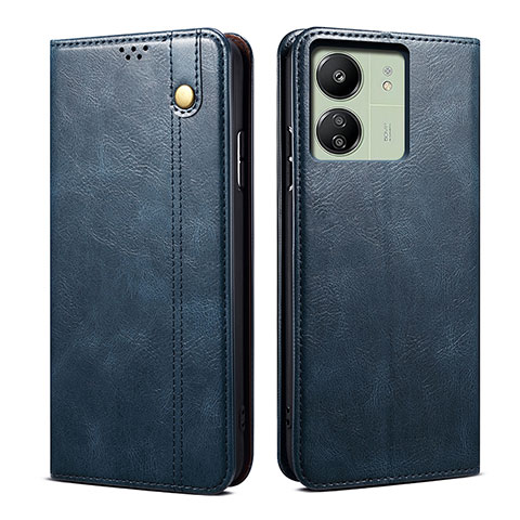 Funda de pano Cartera con Soporte B01S para Xiaomi Poco C65 Azul