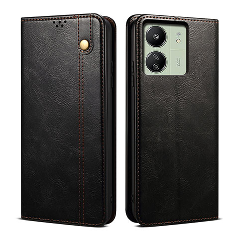 Funda de pano Cartera con Soporte B01S para Xiaomi Poco C65 Negro