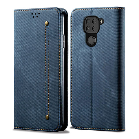 Funda de pano Cartera con Soporte B01S para Xiaomi Redmi 10X 4G Azul