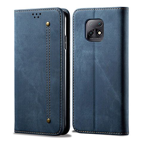 Funda de pano Cartera con Soporte B01S para Xiaomi Redmi 10X Pro 5G Azul