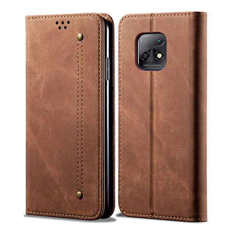 Funda de pano Cartera con Soporte B01S para Xiaomi Redmi 10X Pro 5G Marron