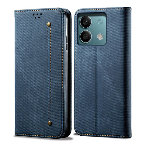 Funda de pano Cartera con Soporte B01S para Xiaomi Redmi Note 13 5G Azul