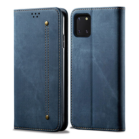 Funda de pano Cartera con Soporte B02S para Samsung Galaxy Note 10 Lite Azul