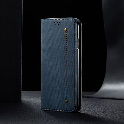 Funda de pano Cartera con Soporte B02S para Xiaomi Redmi 9C Azul