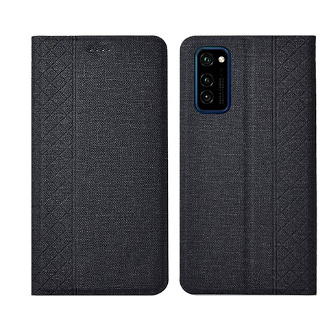 Funda de pano Cartera con Soporte H01 para Huawei Honor View 30 Pro 5G Negro