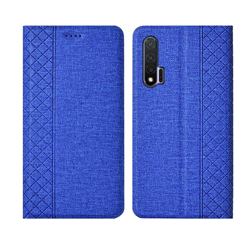 Funda de pano Cartera con Soporte H01 para Huawei Nova 6 5G Azul